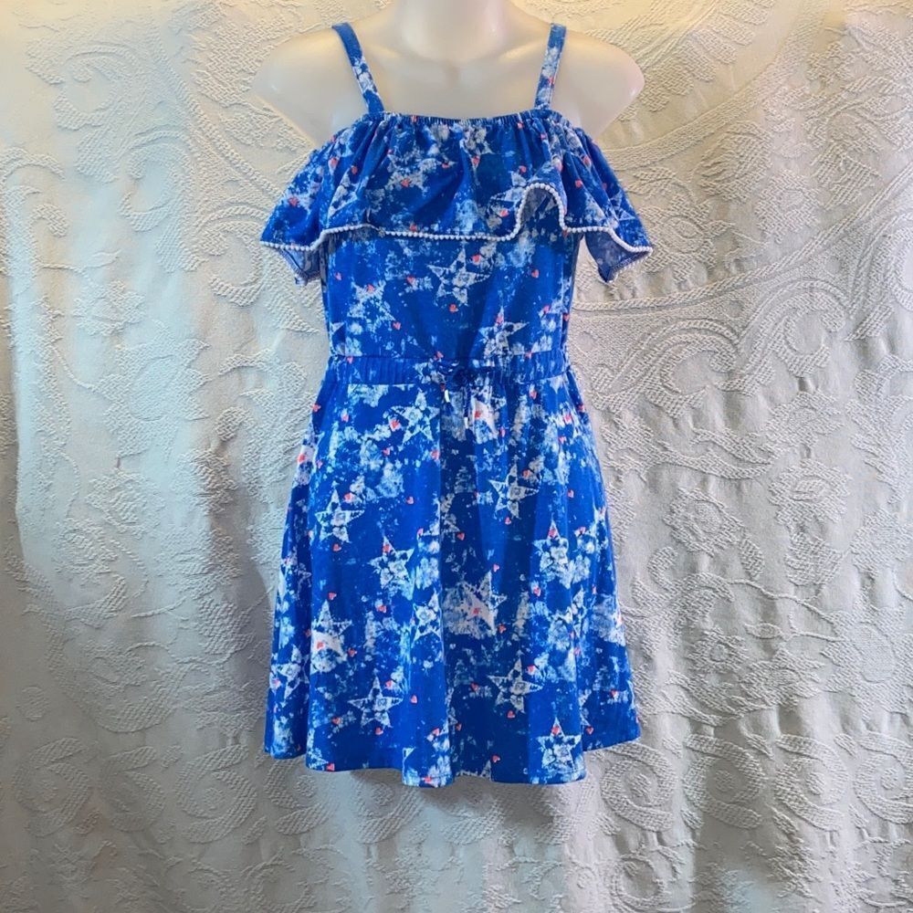 SO Blue and Red Patterned Fabric Size XL (14)